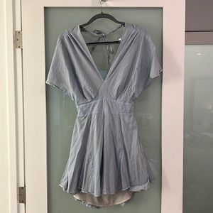 Blue and White Stripe Dress